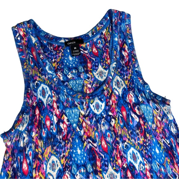 Thesis size medium racerback tribal design dress shark bite hem with pockets EUC - Picture 5 of 15